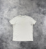 Moncler white double logo tee