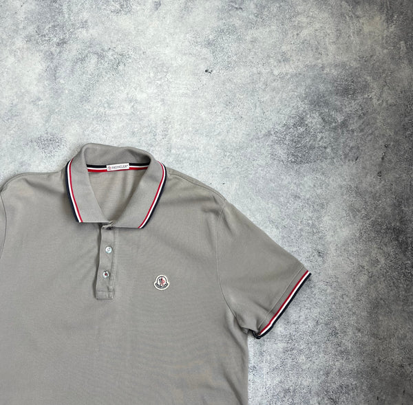 Moncler grey polo shirt