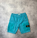 Stone island SS20 blue nylon & cotton shorts