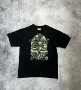 Bape black Japanese letters tee