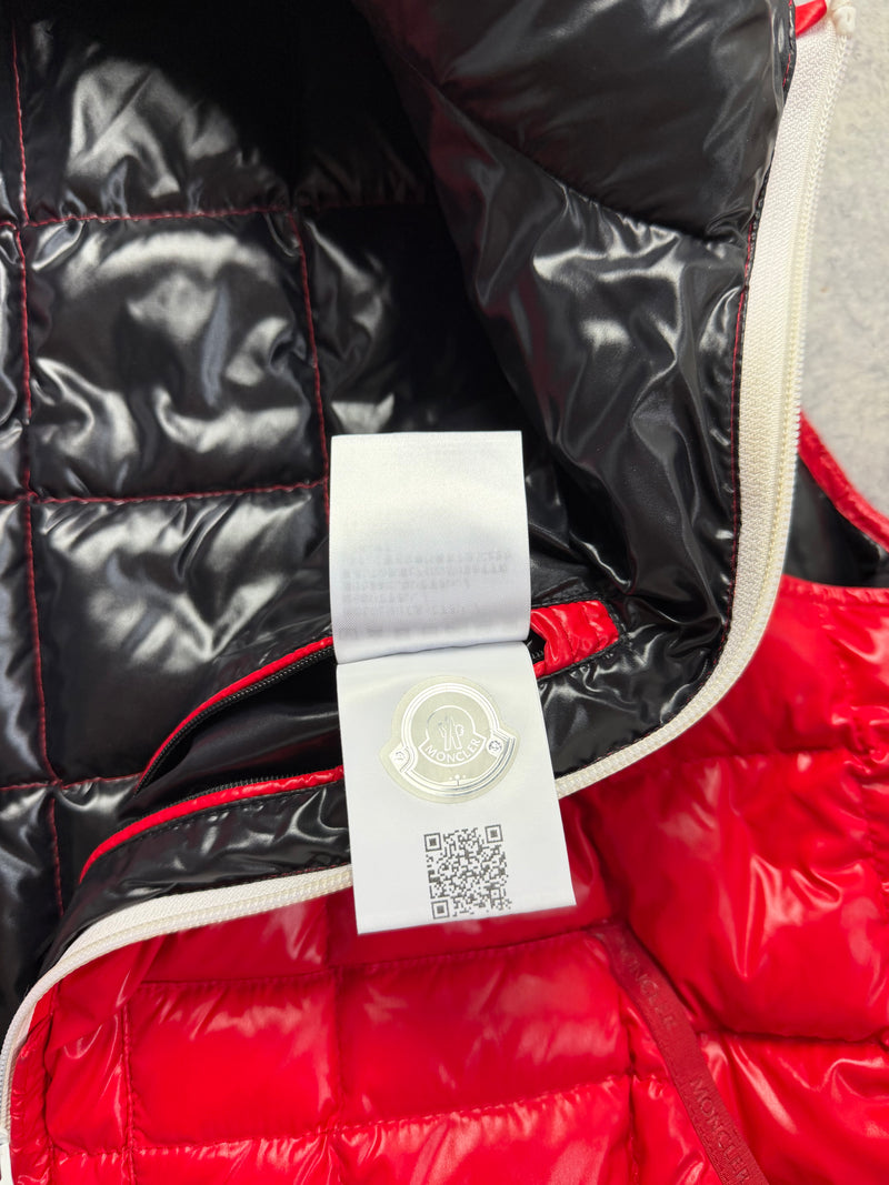 Moncler red denain gilet