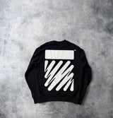 Off-white wave diagonal print jumper black