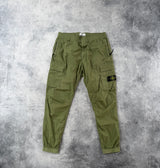 Stone island SS22 olive green tela cargo trousers