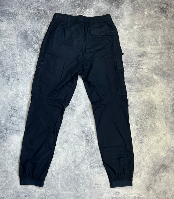Stone island 2022 navy blue cuffed cargo trousers