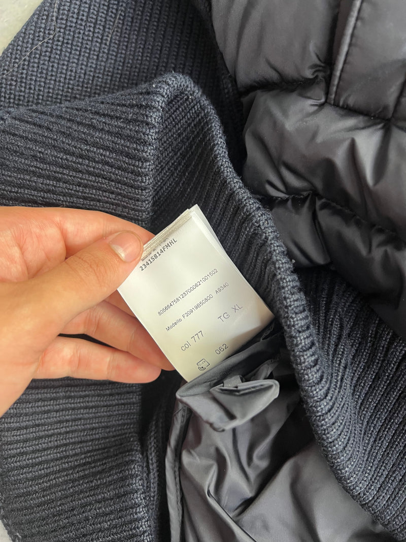 Moncler navy tricot cardigan jacket