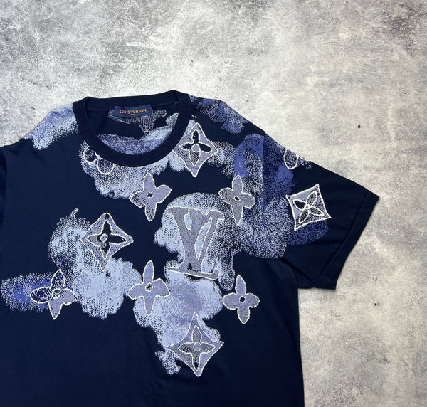Louis Vuitton watercolour navy tee