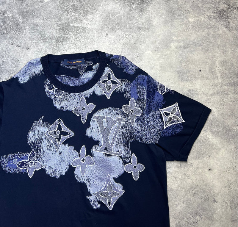 Louis Vuitton watercolour navy tee