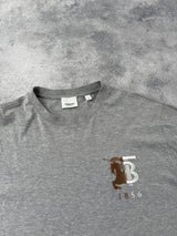 Burberry grey hesford TB monogram embroidery tee