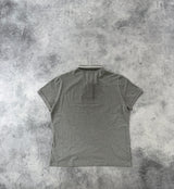 Moncler grey polo shirt with arm logo