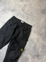 Stone island black cargo trousers