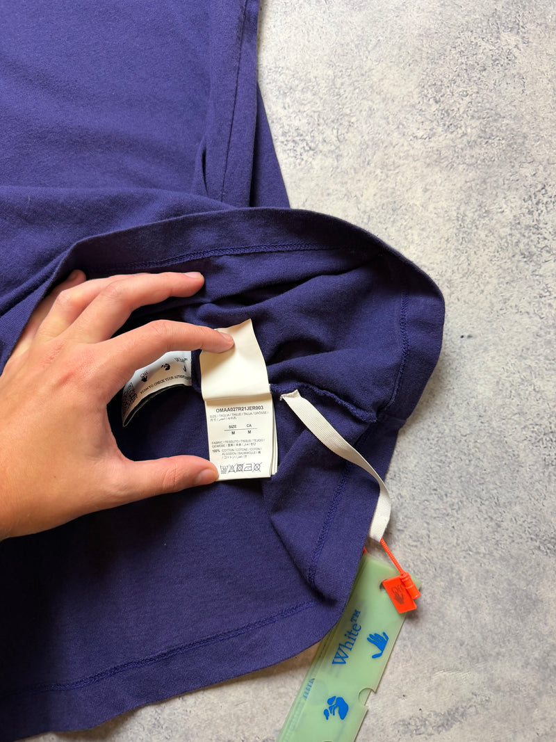 Off-white marker purple graphic tee