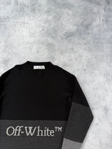 Off-white blocked knit crewneck