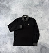 Moncler black & grey L/S polo shirt