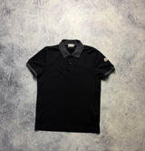 Moncler black arm logo polo shirt