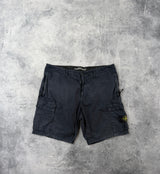 Stone island SS24 navy blue tela cargo shorts