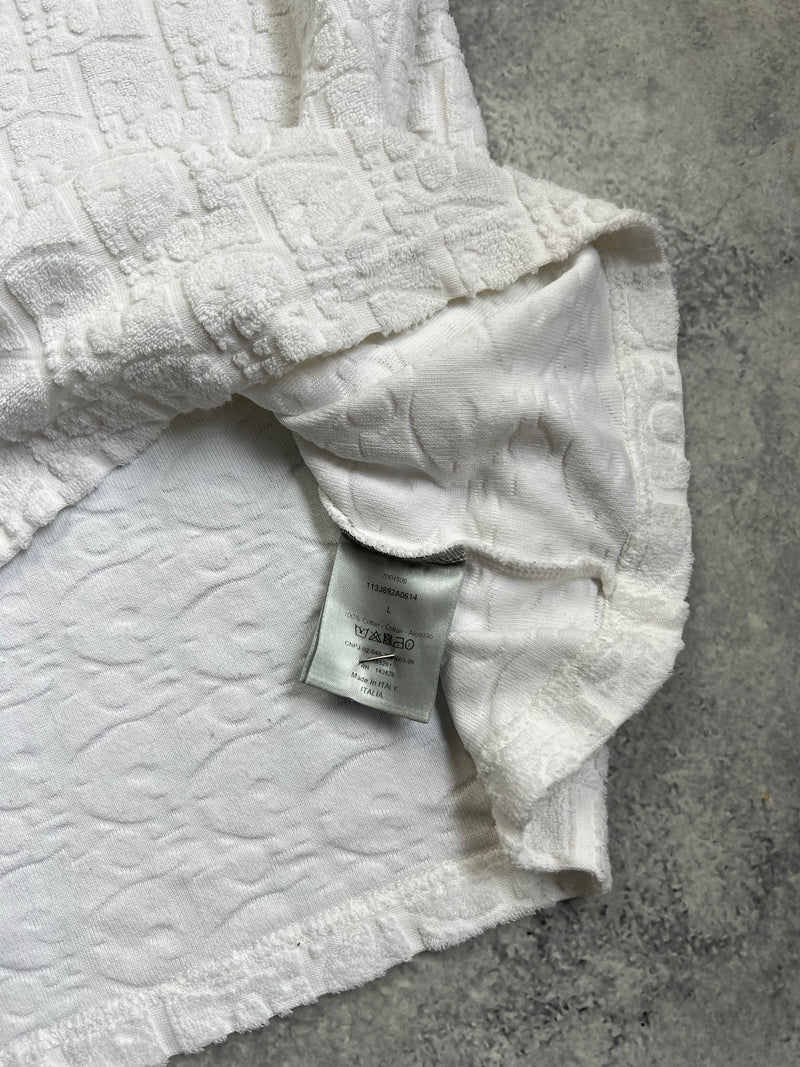 Dior oblique white towel tee