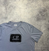 CP company grey block logo tee
