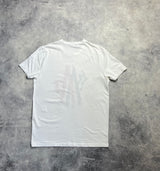 Moncler white stitch logo tee