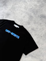 Off-white blue metal arrow black tee