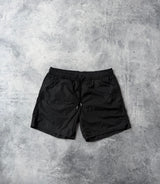 Moncler black swim shorts black logo