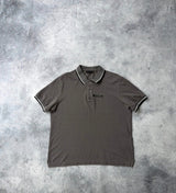 Prada grey polo shirt black badge