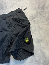 Stone island 2023 black nylon cargo shorts