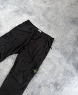Stone island tela black cargo trousers