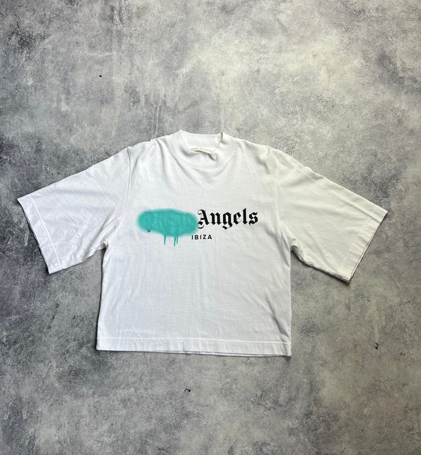 Palm angels women’s white Ibiza spray tee