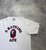 Bape multi camo college logo tee