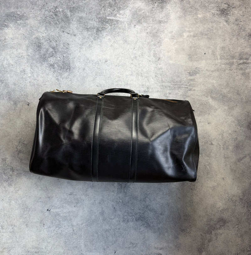Louis Vuitton vintage black Epi leather keepall 55
