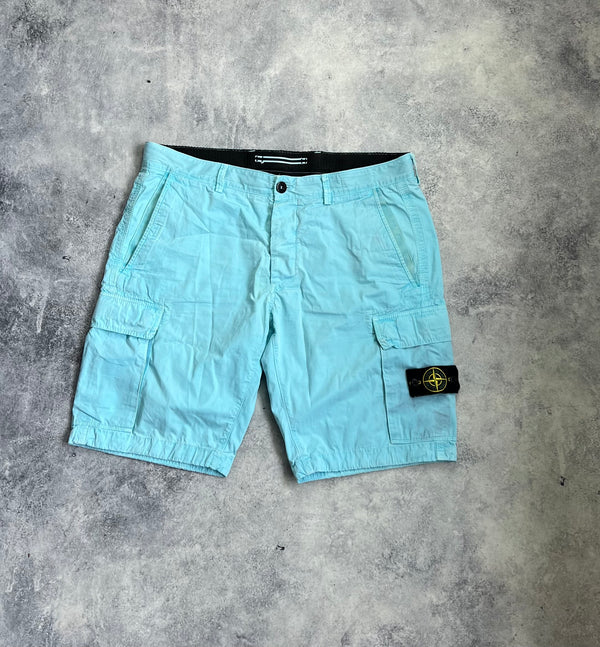 Stone island 2015 baby blue cargo shorts