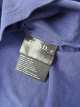 Prada dark blue polo shirt black badge