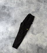 Stone island black cargo trousers