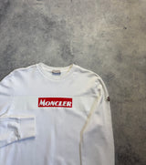Moncler maglia girocollo white jumper