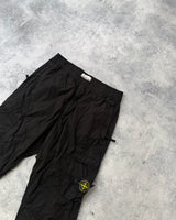 Stone island black cargo trousers