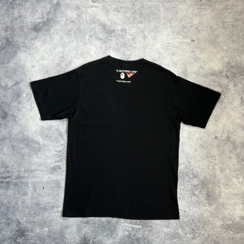 Bape SS20 black the return of Icarus patch tee