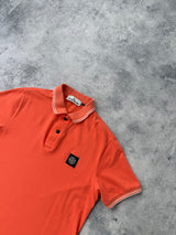 Stone island orange polo shirt