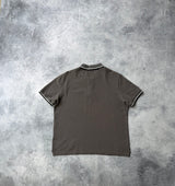 Prada grey polo shirt black badge