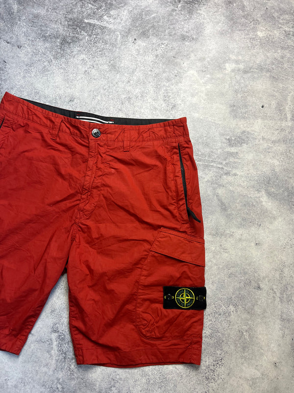 Stone island 2019 brick red cargo shorts