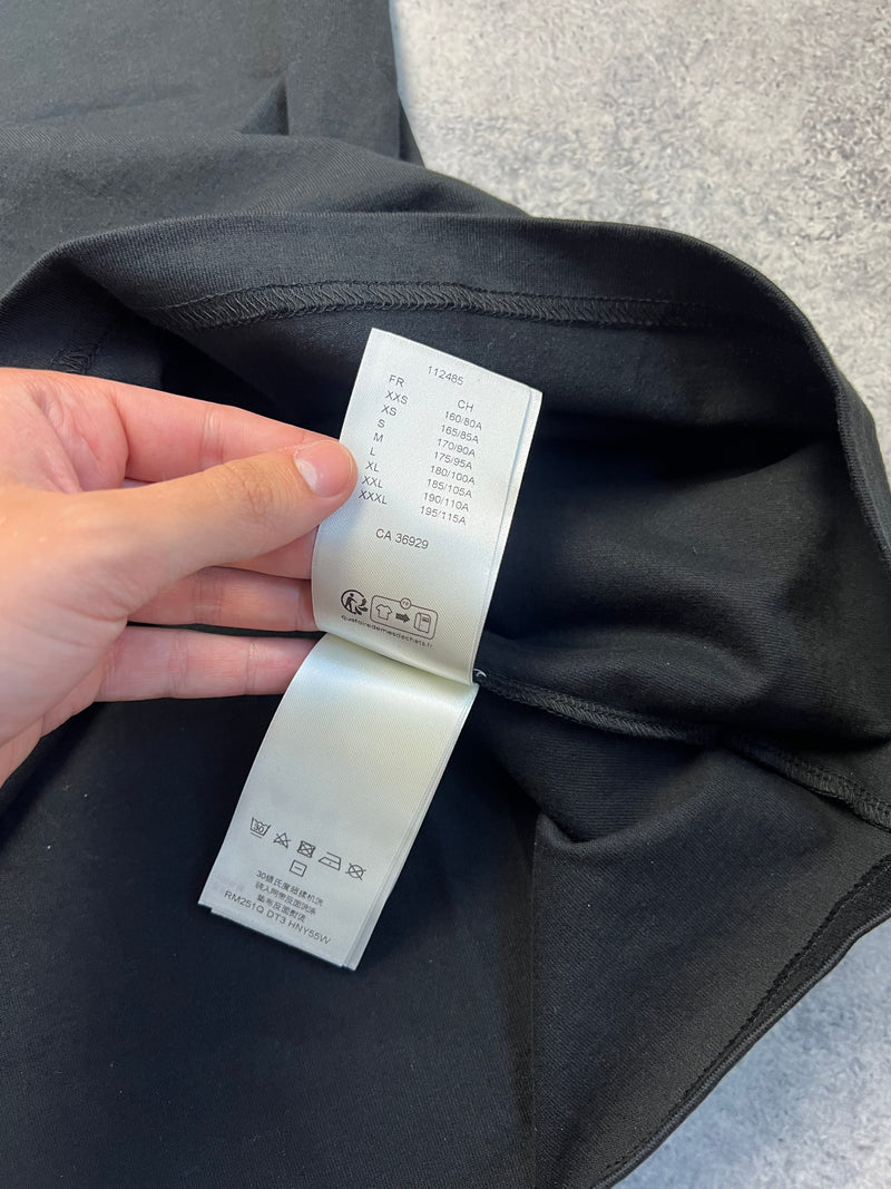 Louis Vuitton black embossed LV logo tee