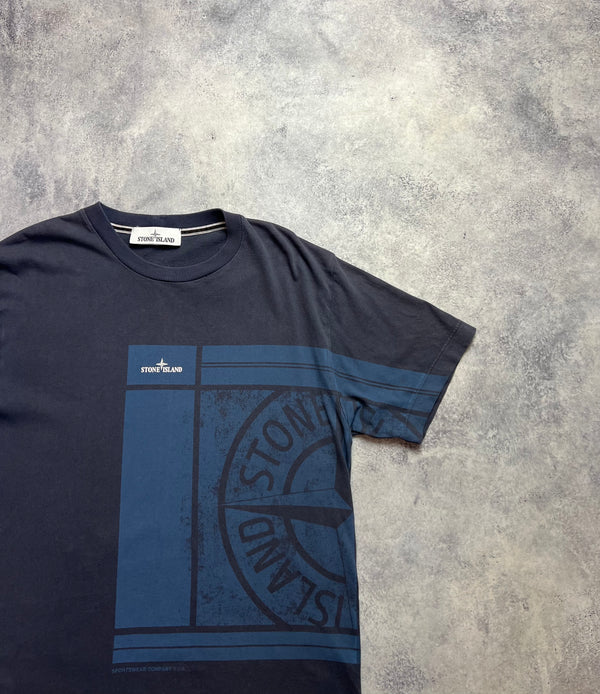 Stone island navy graphic tee
