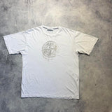 Stone island 2024 white graphic tee