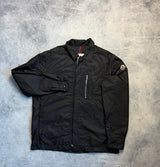 Moncler black nylon see giubbotto overshirt