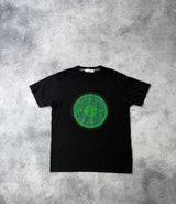 Stone island black & green graphic tee