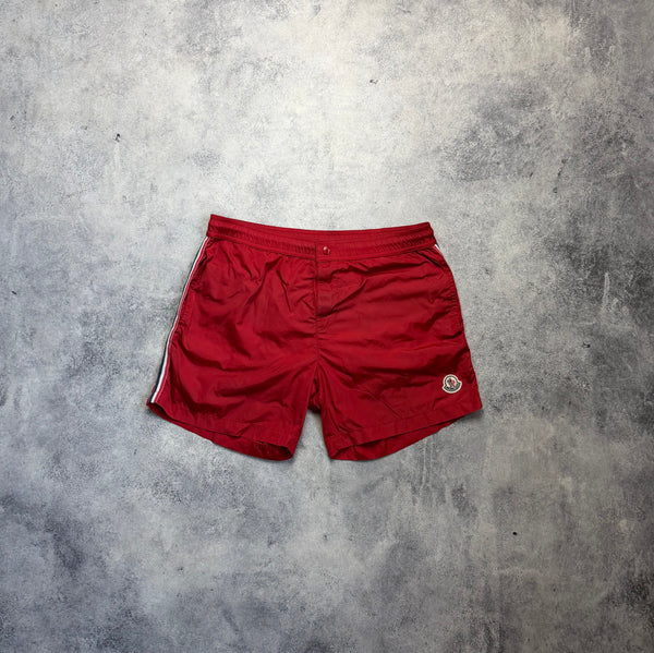 Moncler red swim shorts