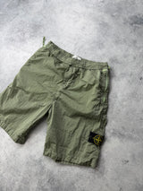 Stone island SS23 green nylon metal cargo shorts