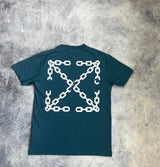 Off-white chain arrow duck green graphic tee