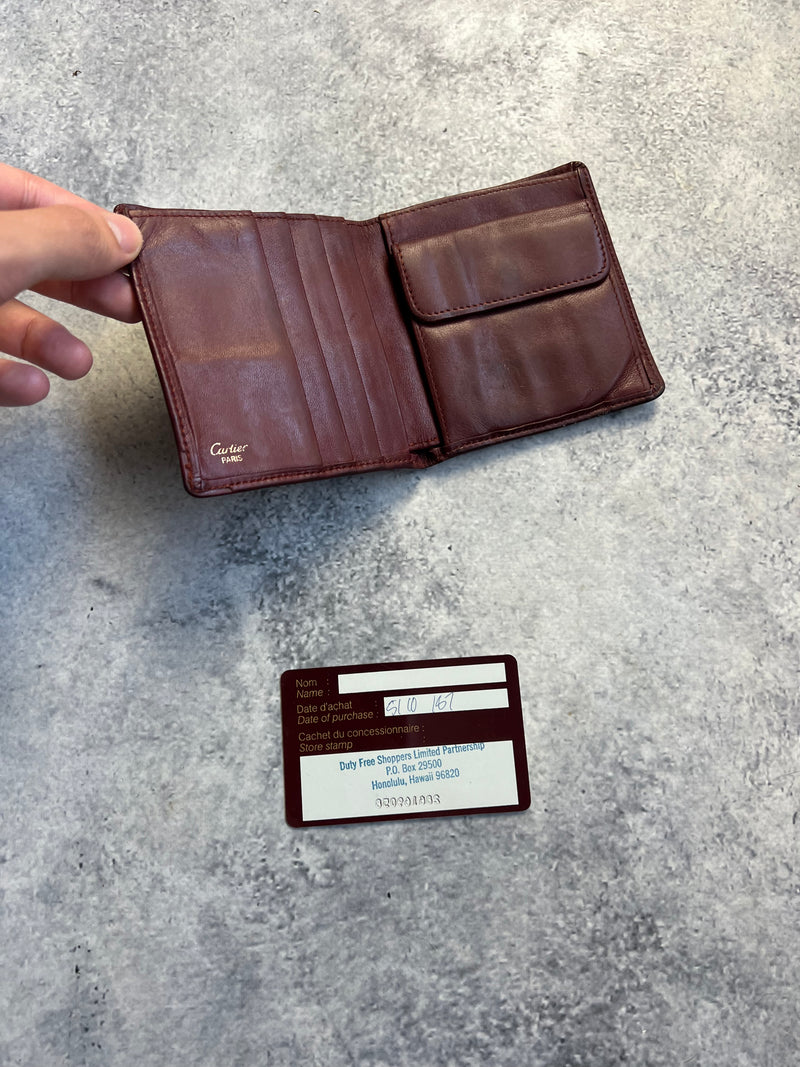 Cartier vintage wine red wallet