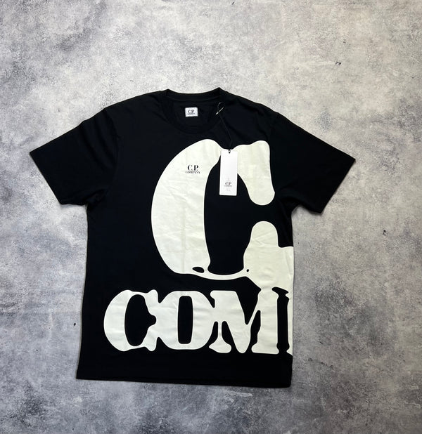 CP company 30/1 relax logo black tee