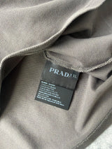 Prada grey polo shirt black badge